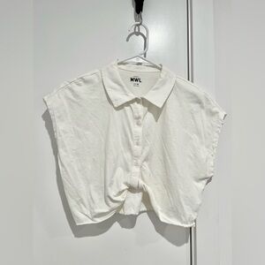 Madewell | MWL Polo Twist Tee, Lighthouse, XS